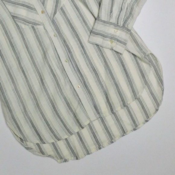 NWT!! Anthropologie LILKA Windrift Stripe Button Down Shirt Top Cotton X-Small - Picture 7 of 13